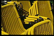 Garden chair close-up, San Gimignano