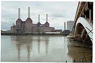 Battersea Power Station and Grosvenor Bridge, from Grosvenor Road