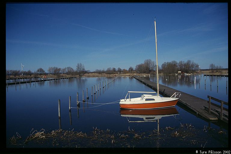 Lone sailboat, Stångån