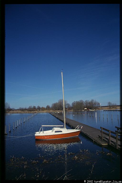 Lone sailboat, Stångån