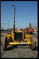 This machine is apparently used to sweep leaves off railway tracks