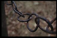 Chain railing on old bridge, Sturefors