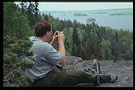 Henrik shooting the view from Klevberget