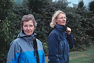 Mom and Elin outside hotel