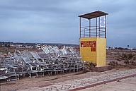 Empty lifeguard post