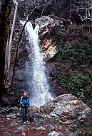 Mom at the waterfall, Troodos